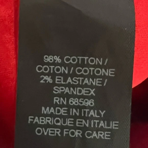 Donna Karan Women’s Red Blazer size 8 Round Neck Cotton pockets lined Christmas - Picture 10 of 11